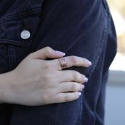 Moon Glow Name Ring [Rose Gold Plated]