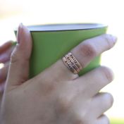 Moon Glow Name Ring [Rose Gold Plated]