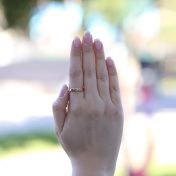 Anillo Marea Oceánica con Nombre [Bañado en Oro Rosa de 18K]