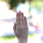 Anillo Marea Oceánica con Nombre [Bañado en Oro Rosa de 18K]