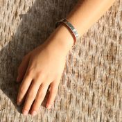 Dünne Inspiration Braille-Manschette [Sterlingsilber]