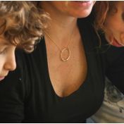 Collar Amor Materno Martillado [Oro de 14K]