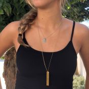 Classic Bar Initial Necklace - Sterling Silver