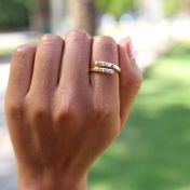 Zwaan Naam Ring - 2 Namen [18K Goud Vermeil]