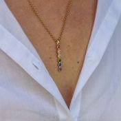 Rainbow Talisa Stars Necklace Vertical [Gold Plated]