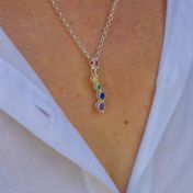 Rainbow Stream of Love Necklace [Sterling Silver]