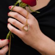 Leitende Liebe Halskette [750er vergoldet]