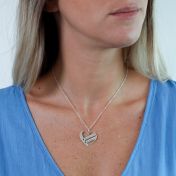 In My Heart Name and Birthstone Necklace [Sterling Silver]
