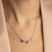Collier Pierre de naissance Cœurs Infinis [Argent 925]