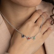 Collier Pierre de naissance Cœurs Infinis [Argent 925]