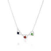 Collier Pierre de naissance Cœurs Infinis [Argent 925]