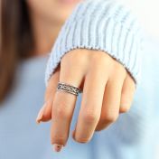 Bague Amour Infini avec Pierres de Naissance [Argent 925]