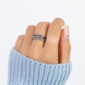 Bague Amour Infini avec Pierres de Naissance [Argent 925]