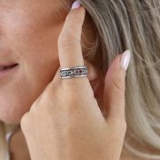 Bague Amour Infini avec Pierres de Naissance [Argent 925]