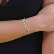 Infinity names and cubic zirconia circle birthstones of your choice