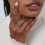 Bague Amour Infini avec Pierres de Naissance [Argent 925]