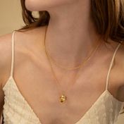 Infinity Flower Name Necklace with 1Ct Diamond [18K Gold Plated]