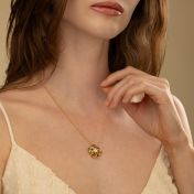 Infinity Flower Name Necklace [18K Gold Plated]