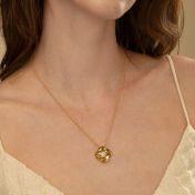 Infinity Flower Name Necklace [18K Gold Plated]