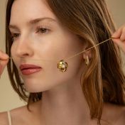 Infinity Flower Name Necklace with 1Ct Diamond [18K Gold Plated]
