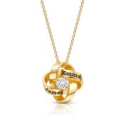 Infinity Flower Name Necklace [18K Gold Plated]