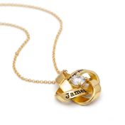 Infinity Flower Name Necklace [18K Gold Plated]