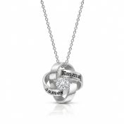 Infinity Flower Name Necklace