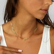 Collier Infini avec Prénoms [Plaqué Or 18ct]