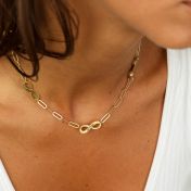 Collier Infini avec Prénoms [Plaqué Or 18ct]