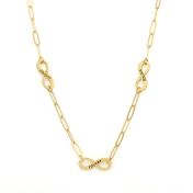 Collier Infini avec Prénoms [Plaqué Or 18ct]