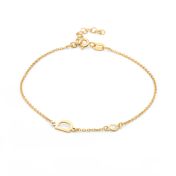 Helena Diamond Initial Bracelet [18K Gold Vermeil]