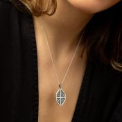 Cherished Shield Initial Necklace [Sterling Silver]