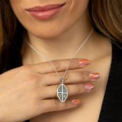 Cherished Shield Initial Necklace [Sterling Silver]