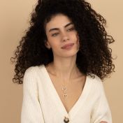 Crystal Heart Initial Necklace [18K Gold Plated]