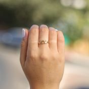 Bague Initiale 3D [Plaqué Or 18ct]