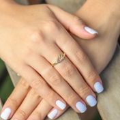 Bague Initiale 3D [Plaqué Or 18ct]