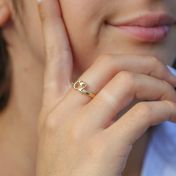 Bague Initiale 3D [Plaqué Or 18ct]