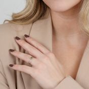 Initialen Ring [14K Goud & Sterling Zilver]