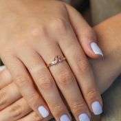 3D Initial Ring [Rose Gold Plated]