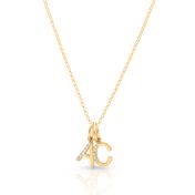 Talisa Initials Necklace with Crystals [Bañado en Oro de 18K]
