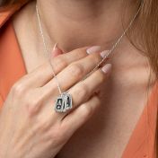 Midnight Initials Diamond Necklace [Sterling Silver]