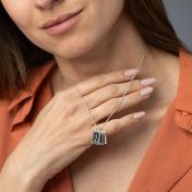 Midnight Initials Diamond Necklace [Sterling Silver]