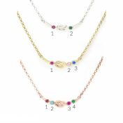 Bindungen der Liebe Geburtsstein Kette [750er rosévergoldet]