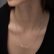 Talisa Italic Name Necklace with Diamond [Sterling Silver]