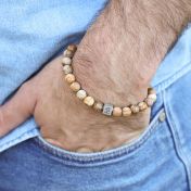 Classic Jasper Men Bracelet - Sterling Silver