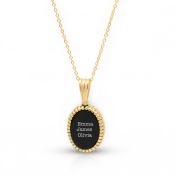 Collar Jayden de Onyx con Nombre para Mujeres [Bañado en oro de 18K]