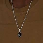 Jayden Onyx Men Name Necklace