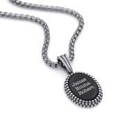Jayden Onyx Men Name Necklace
