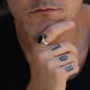 Jayden Onyx Men Ring - Sterling Silver