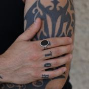 Jayden Onyx Men Ring - Sterling Silver